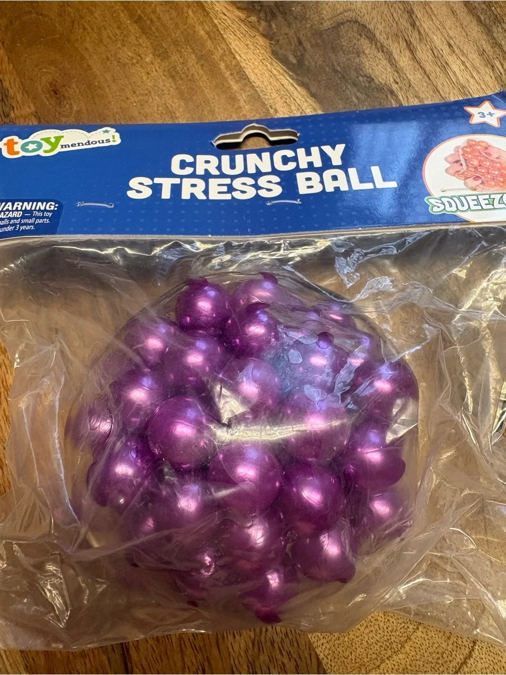 Crunchy Stress Ball - Purple, Blue, Pearl White